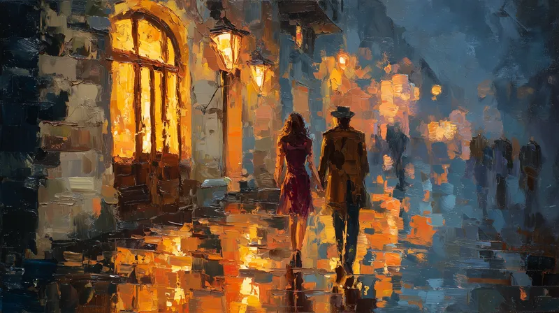 Rainy Night Stroll wallpaper