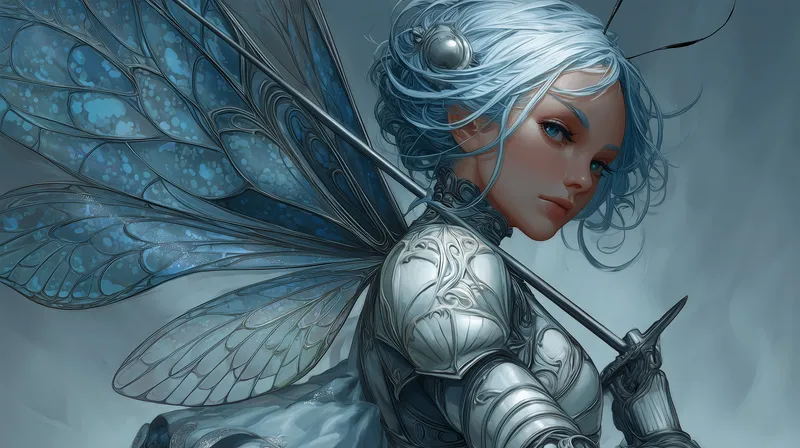 Silver Fairy Knight wallpaper