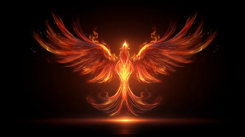 Phoenix Rising in Flames wallpaper
