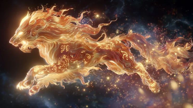 Celestial Lion of Flame wallpaper