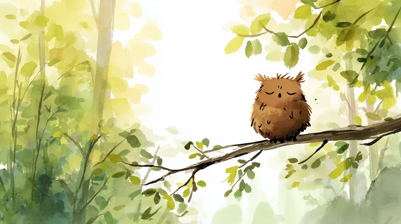 Sleepy Owl at Dawn wallpaper