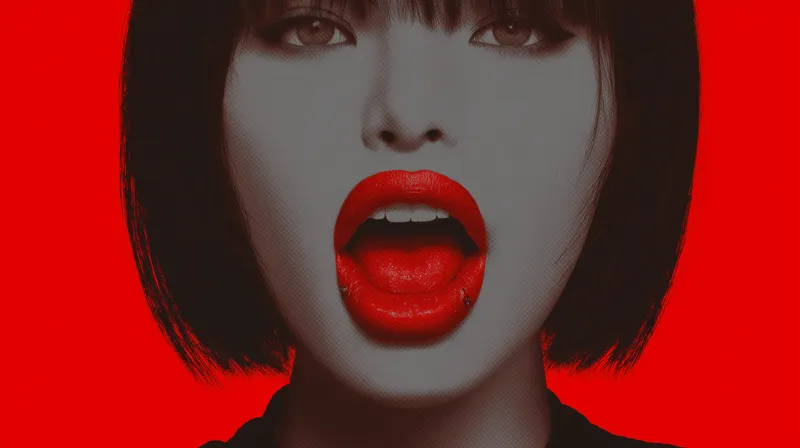 Crimson Lips wallpaper