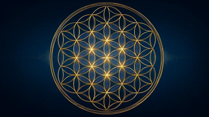 Golden Flower of Life Sacred Geometry wallpaper