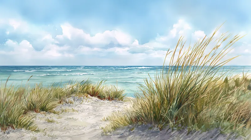 Coastal Dunes at Midday wallpaper
