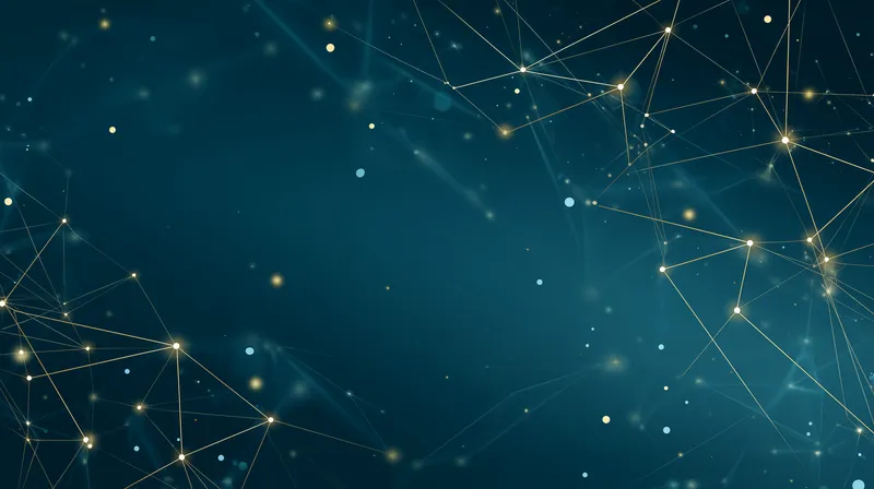 Golden Network on Deep Teal wallpaper