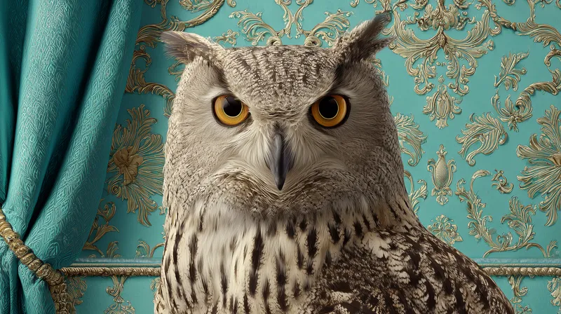 Regal Owl Portrait wallpaper